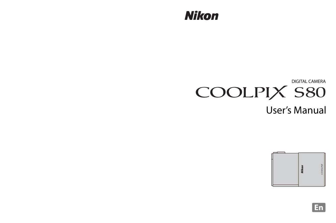 Nikon COOLPIXS80BK, COOLPIXS80BLUE, COOLPIXS80RD, COOLPIXS80SIL user manual User’s Manual 