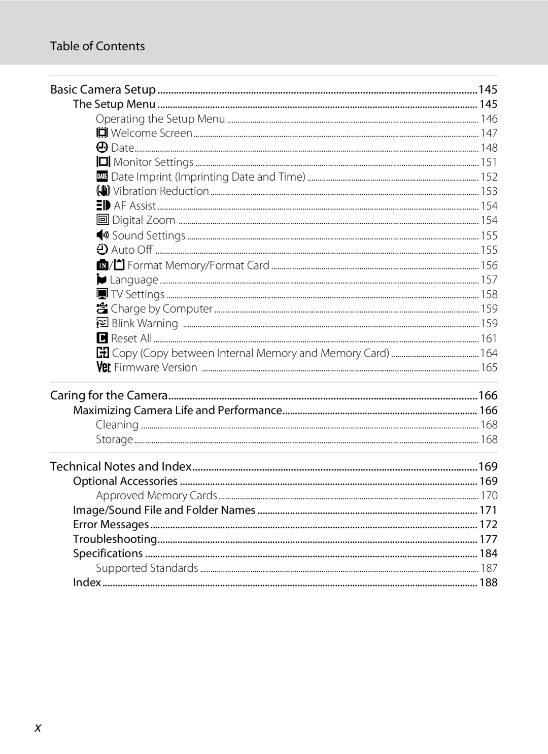 Nikon COOLPIXS80BLUE, COOLPIXS80BK, COOLPIXS80RD, COOLPIXS80SIL user manual 145 