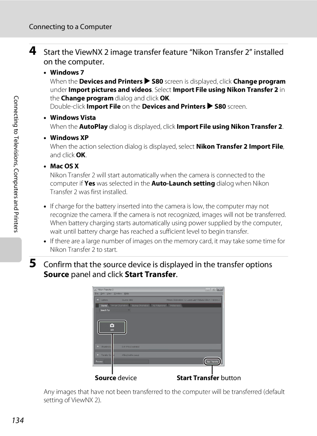 Nikon COOLPIXS80BK, COOLPIXS80BLUE, COOLPIXS80RD, COOLPIXS80SIL user manual 134, Windows 