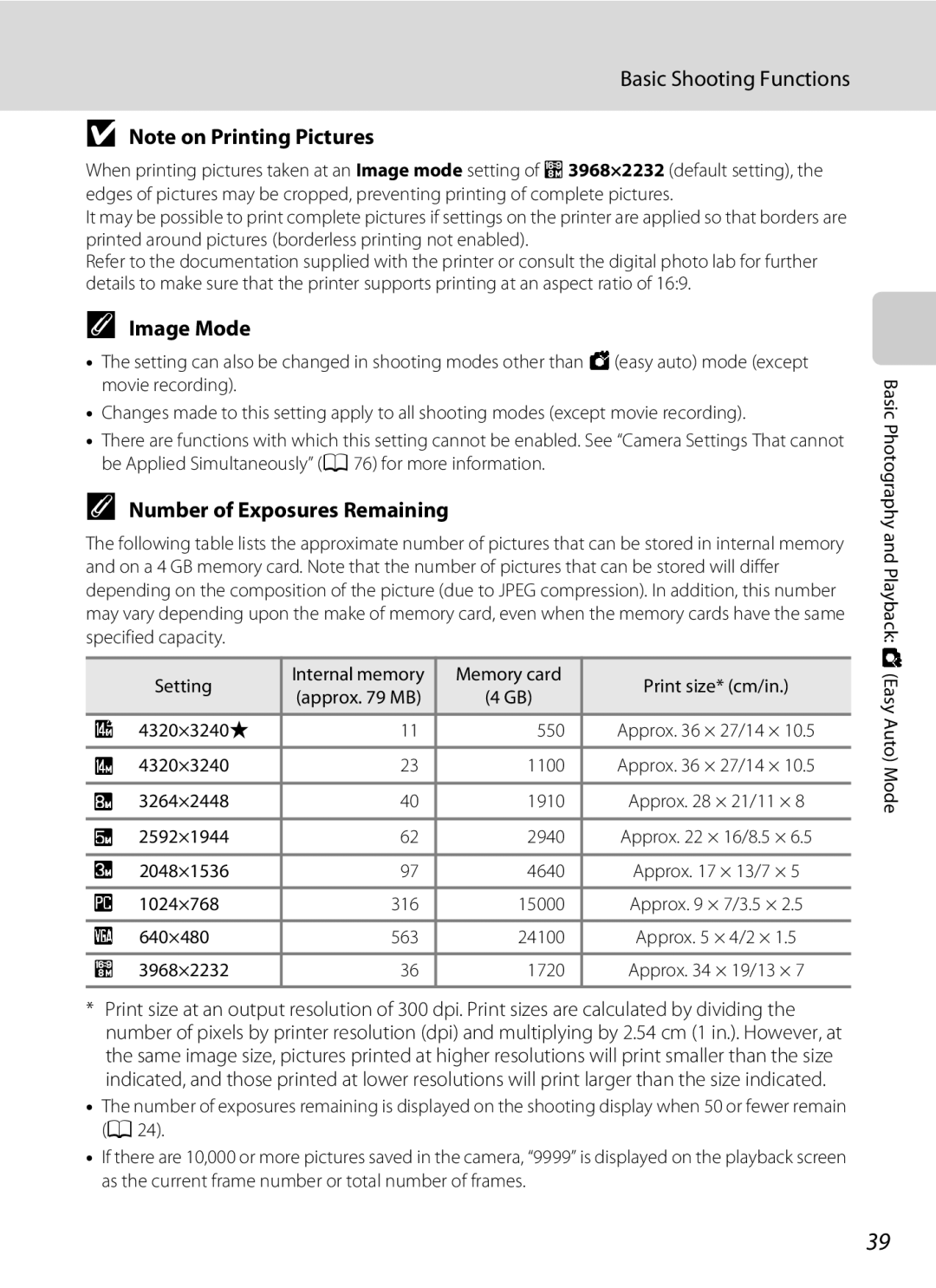 Nikon COOLPIXS80BK, COOLPIXS80BLUE, COOLPIXS80RD, COOLPIXS80SIL user manual Image Mode, Number of Exposures Remaining 