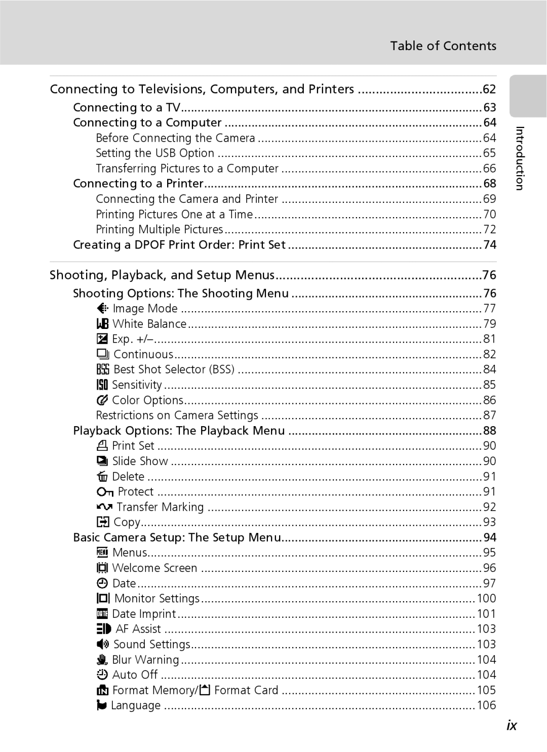 Nikon COOLPIXS9 manual Connecting to Televisions, Computers, and Printers 