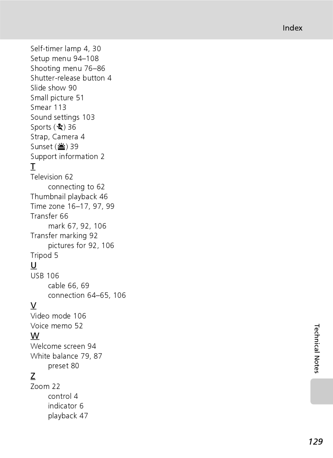 Nikon COOLPIXS9 manual 129 