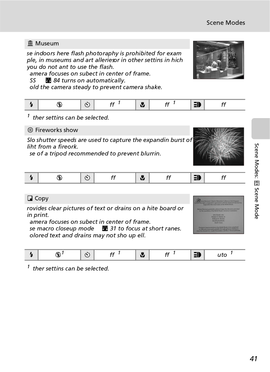 Nikon COOLPIXS9 manual Scene Modes 