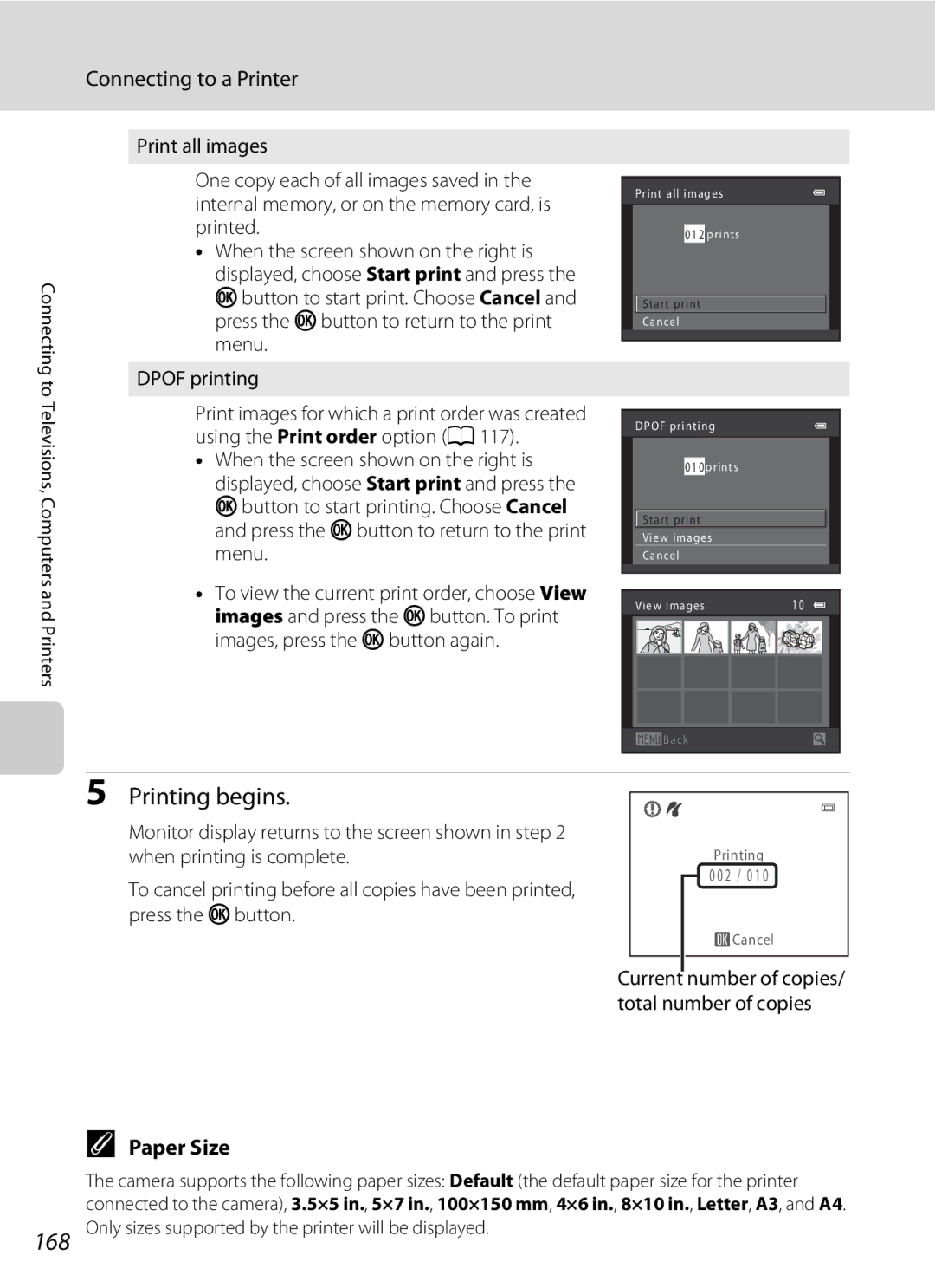 Nikon COOLPIXS9100BLK, COOLPIXS9100RED, CT1A01(11) user manual Paper Size 