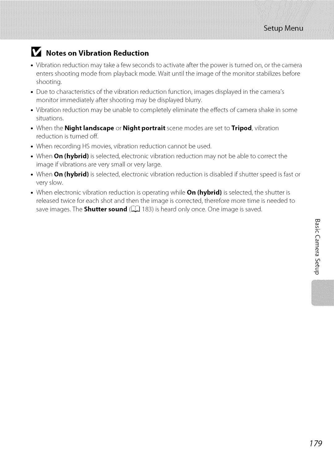 Nikon S9100 user manual L4 Notes on Vibration Reduction 