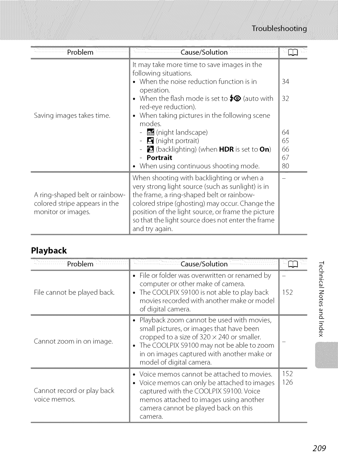 Nikon S9100 user manual 209, Playback, Portrait 