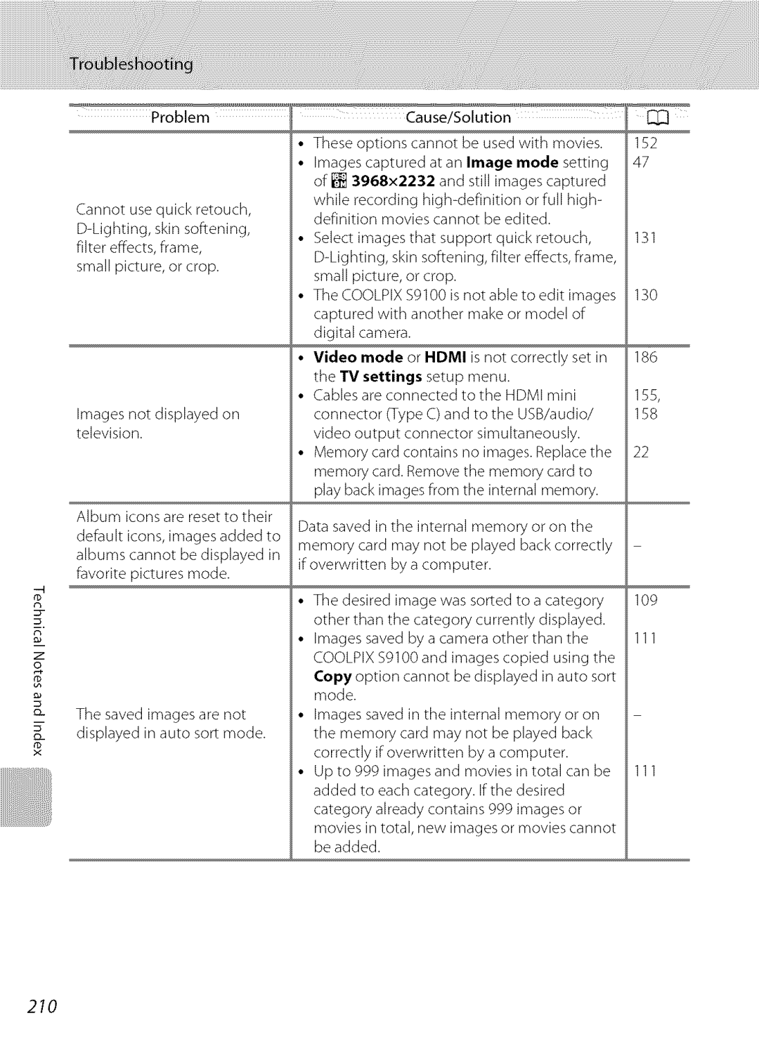 Nikon S9100 user manual 210 