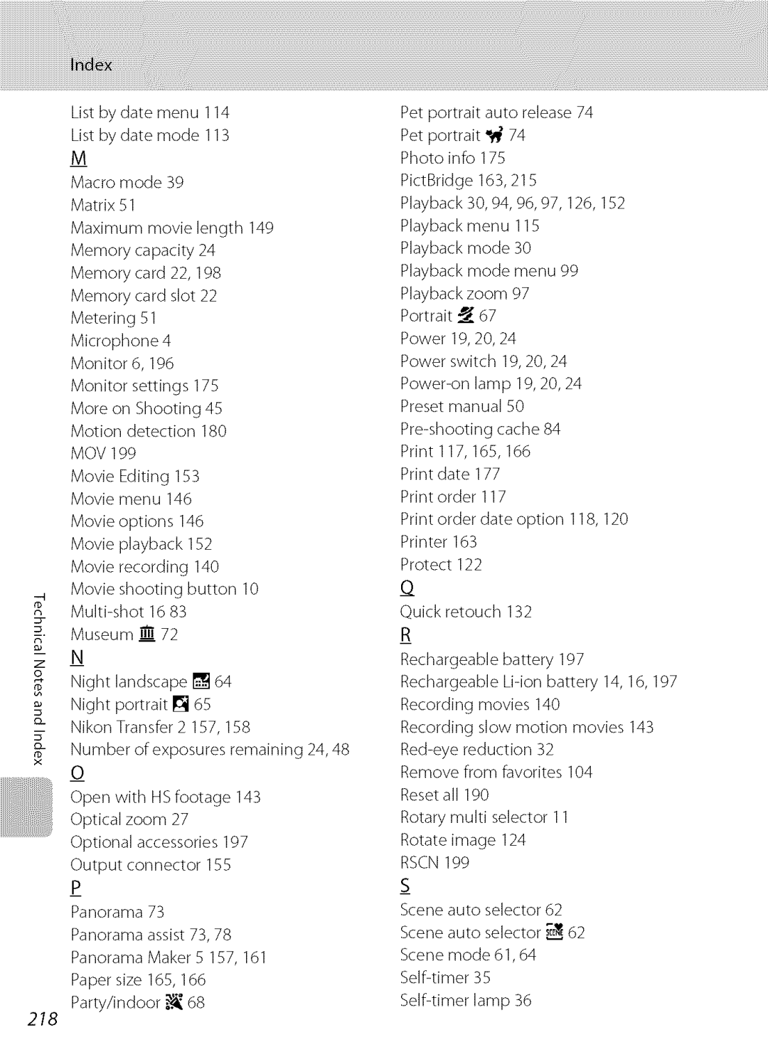 Nikon S9100 user manual 218, Mov 