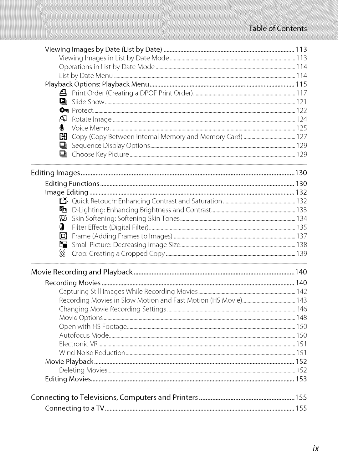 Nikon S9100 user manual Viewing Images by Date List By Date 113 