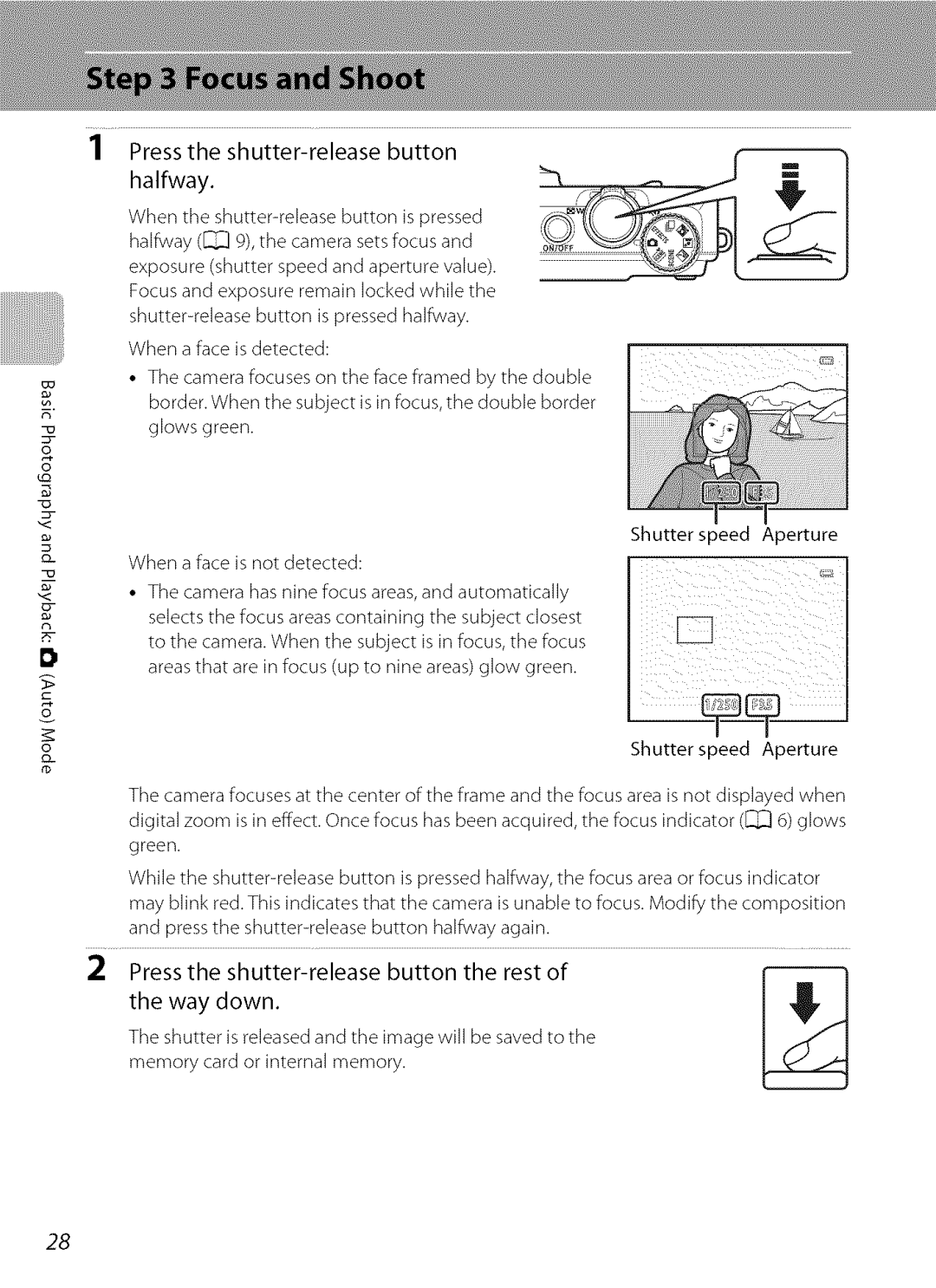 Nikon S9100 user manual Way down 