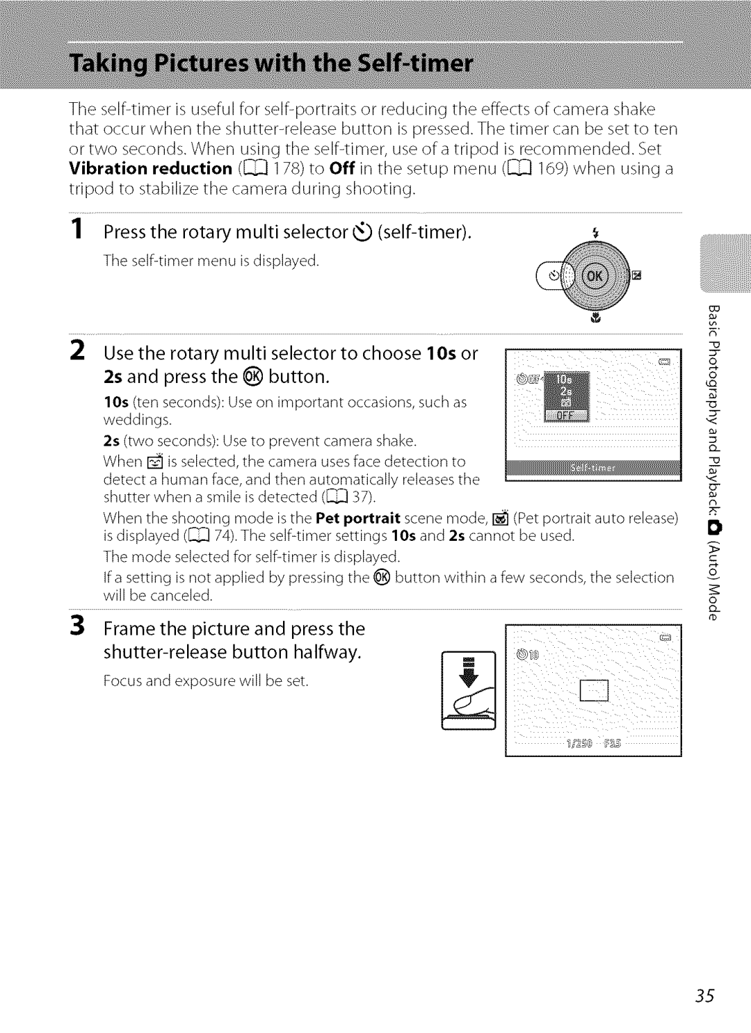 Nikon S9100 user manual Focusandexposurew,,beset, Use the rotary multi selector to choose lOs or 