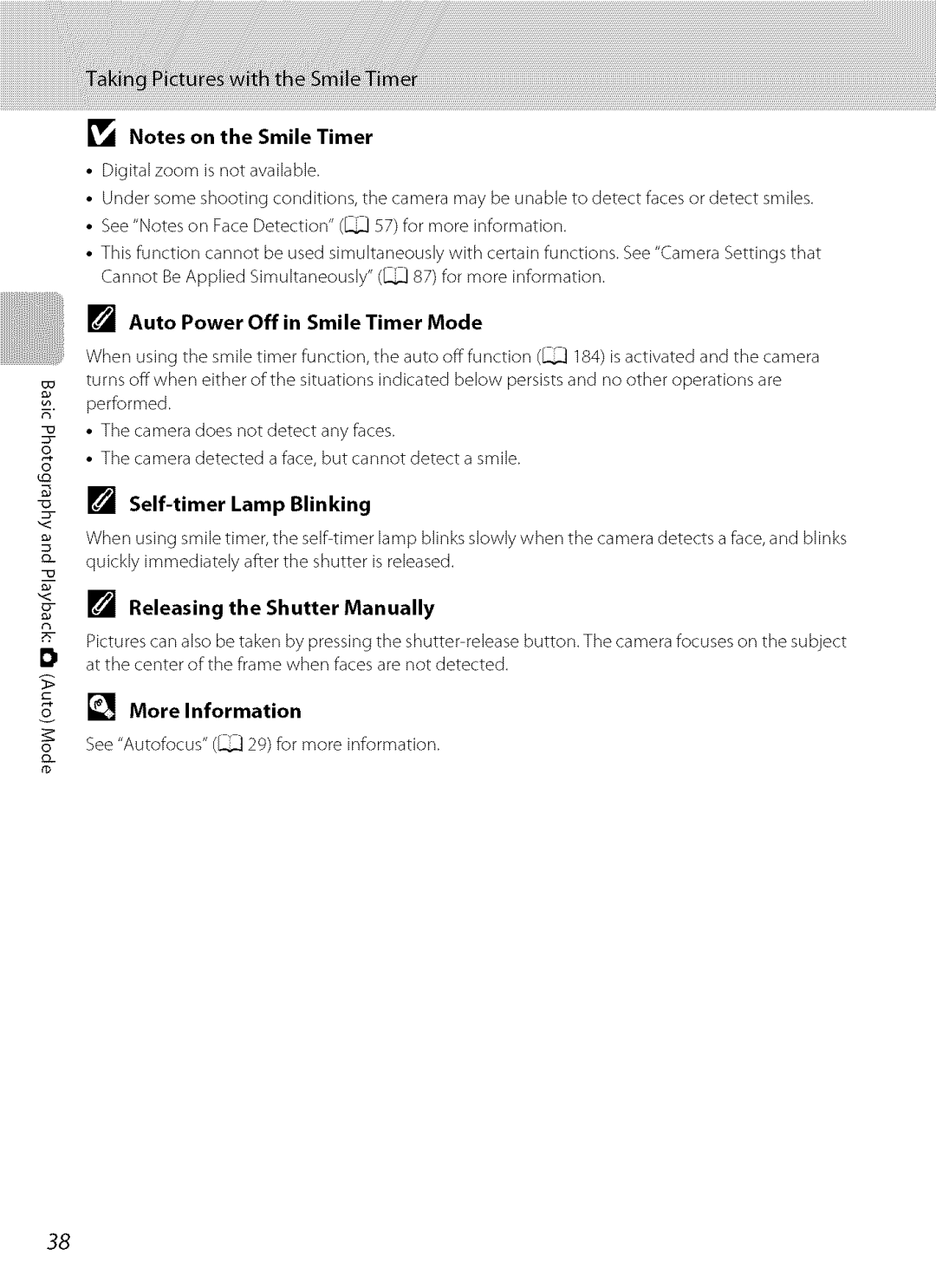 Nikon S9100 user manual Releasing the Shutter Manually 