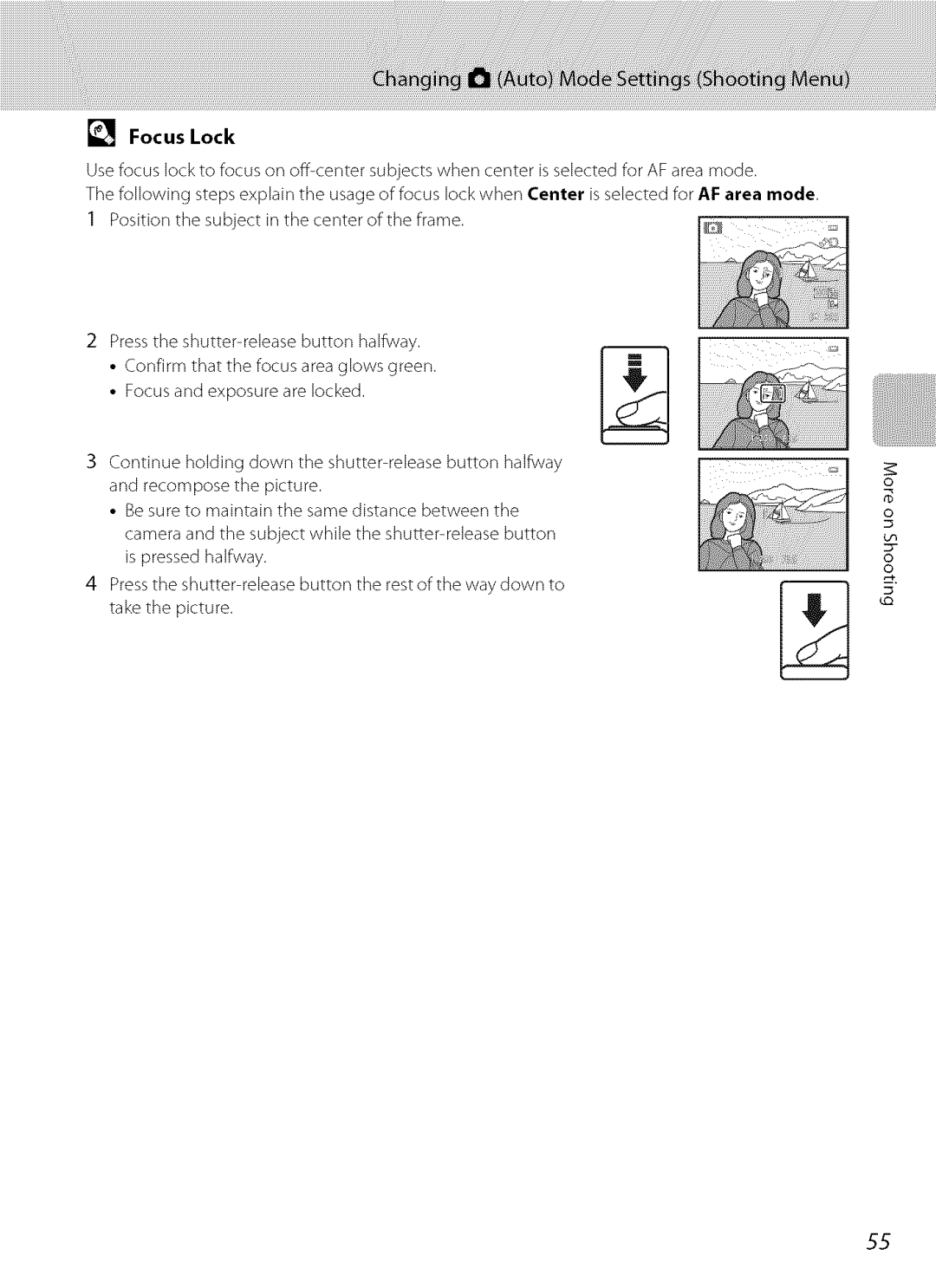 Nikon S9100 user manual Focus Lock 