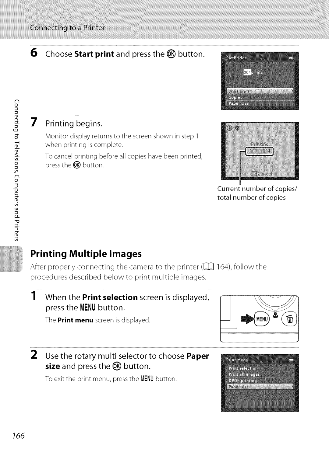 Nikon S9100 user manual Printing, Multiple, Images, the Print, Paper 