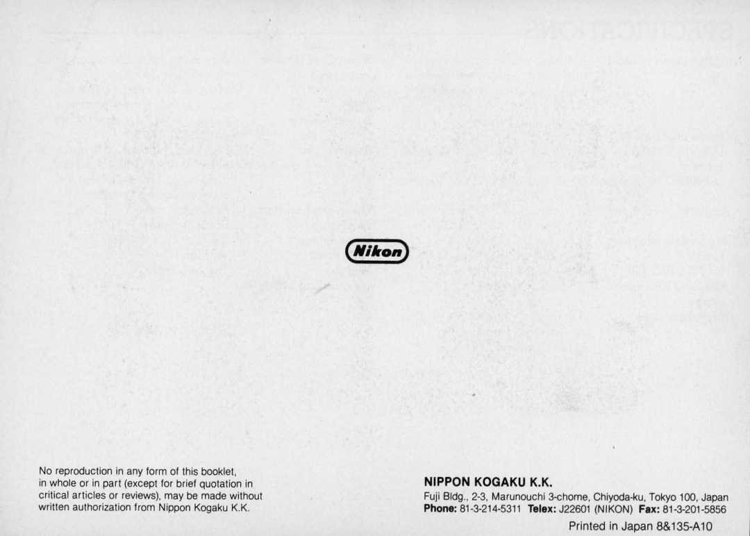 Nikon SB 11 instruction manual Nlko 