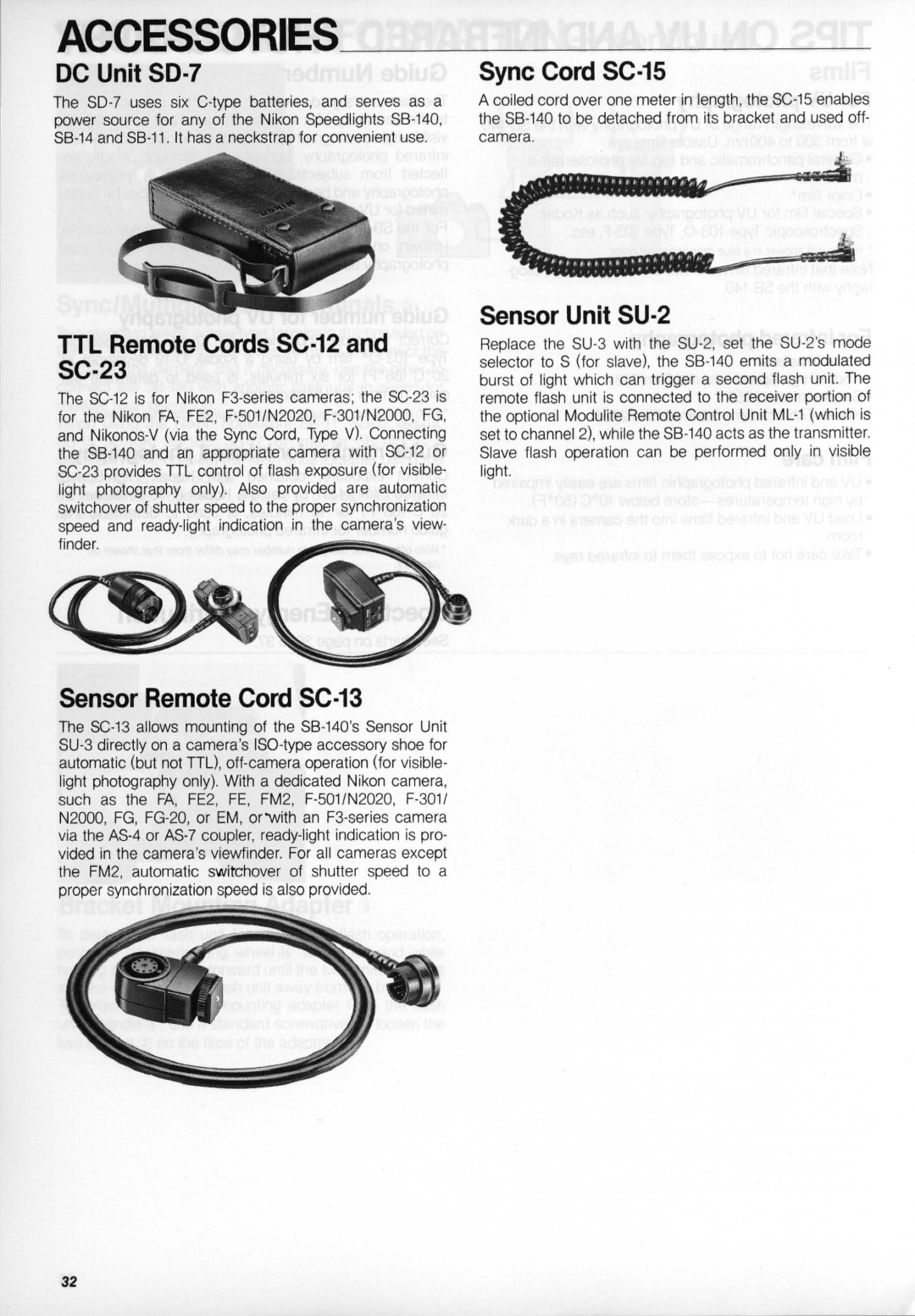 Nikon SB-140 instruction manual Accessories 