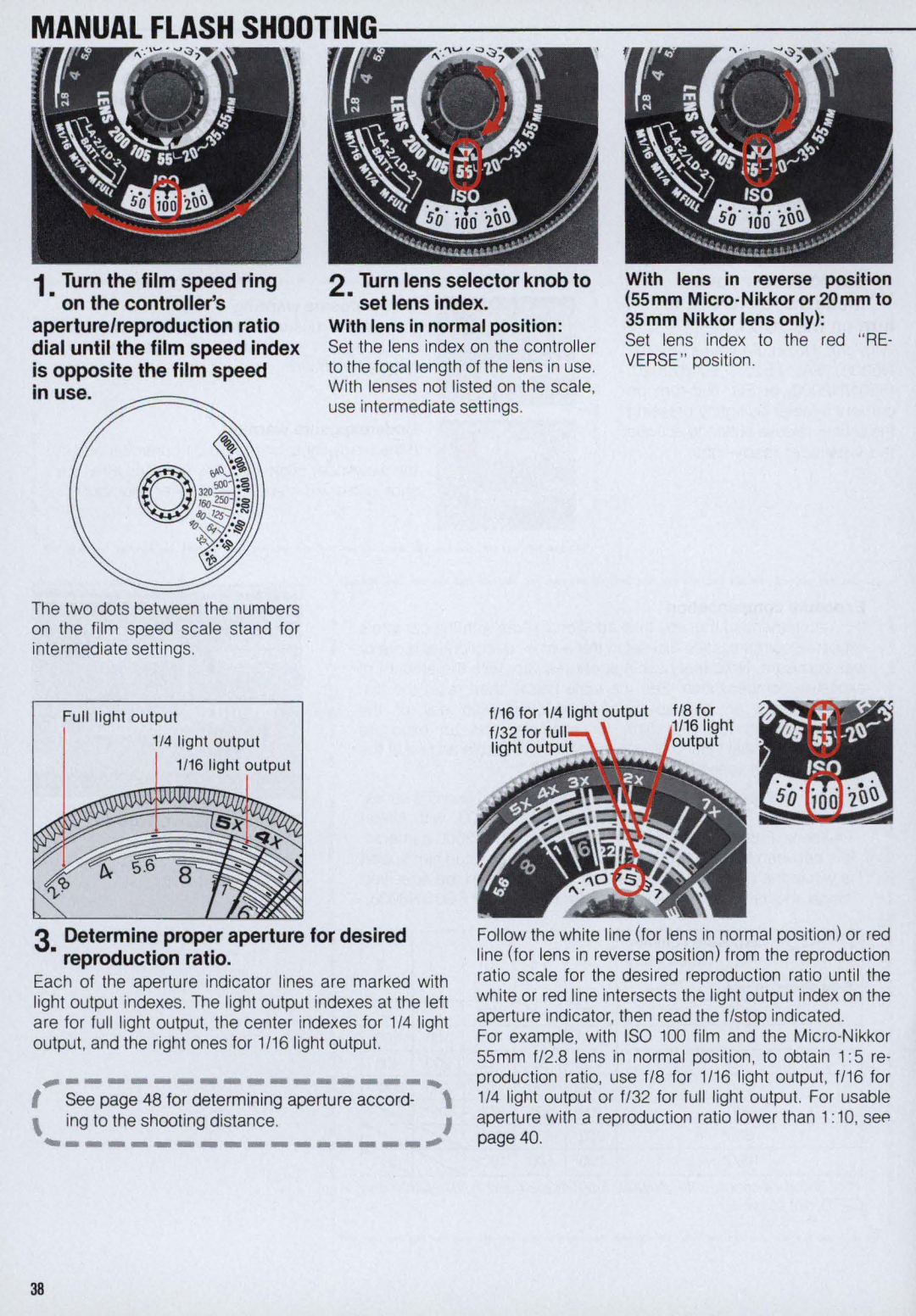 Nikon SB-21 instruction manual With lens in normal position 