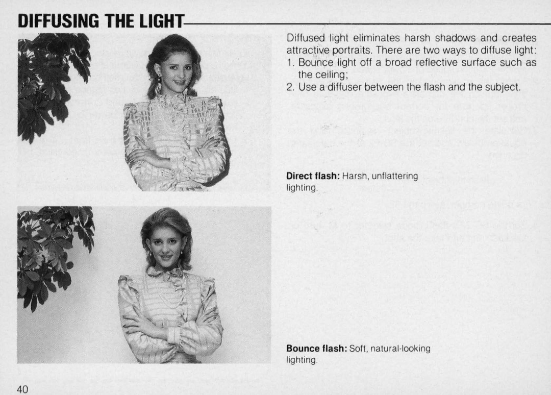 Nikon SB-22 instruction manual Diffusing the LlGHT 