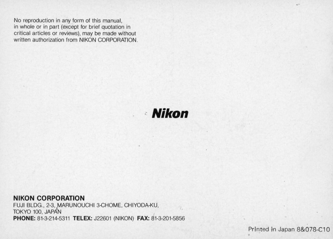 Nikon SB-22 instruction manual Nikon 