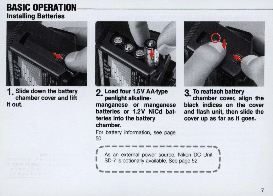 Nikon SB-22 instruction manual Basic Operation 