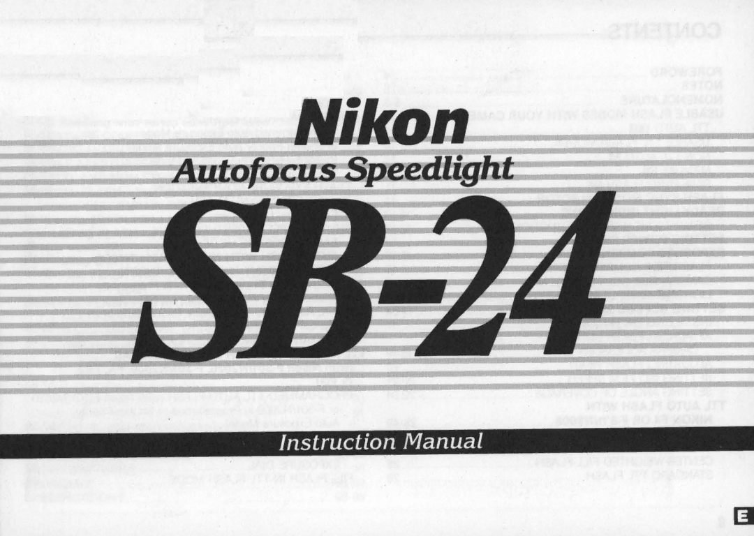 Nikon SB-24 instruction manual Nikon 