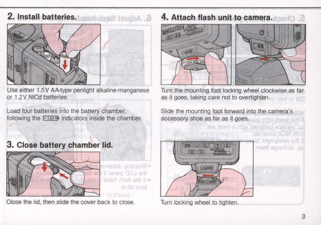 Nikon SB-24 instruction manual Close the lid, then slide the cover back to close 