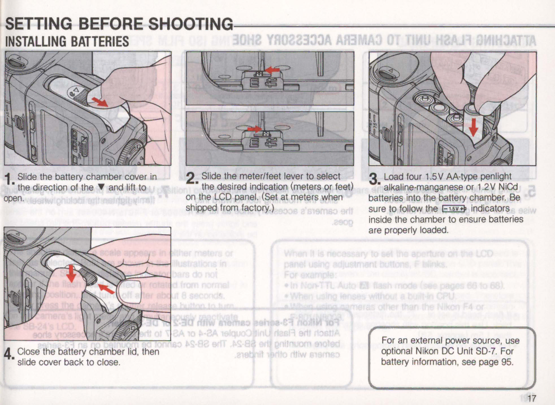 Nikon SB-24 instruction manual Installing Batteries 