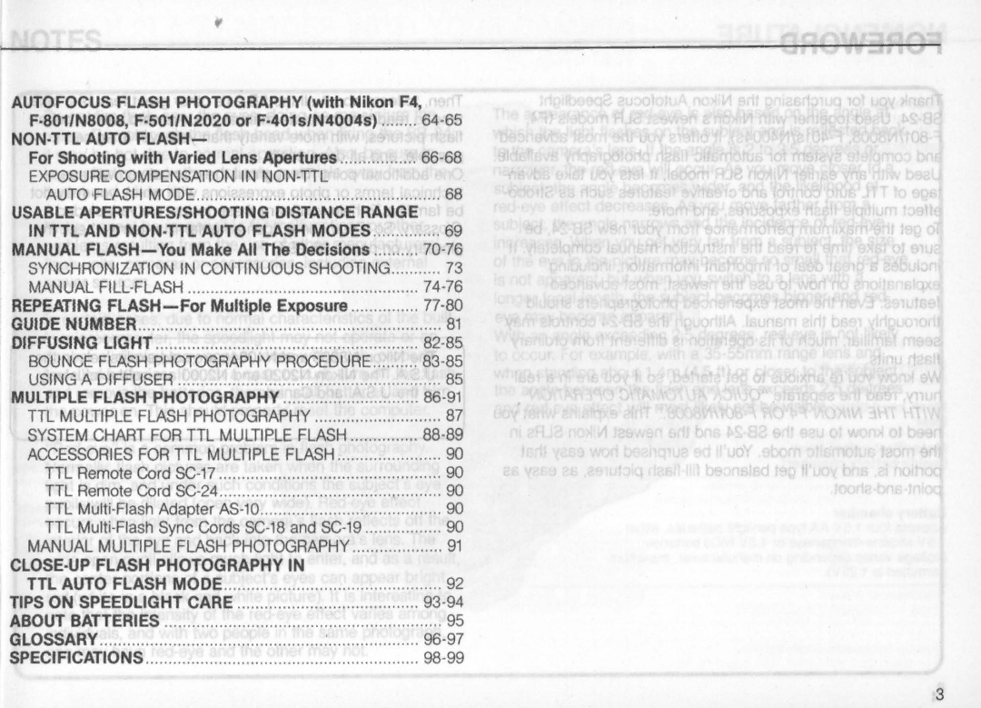 Nikon SB-24 instruction manual For Shooting with Varied Lens Apertures, Manual FLASH-You Make All The Decisions 