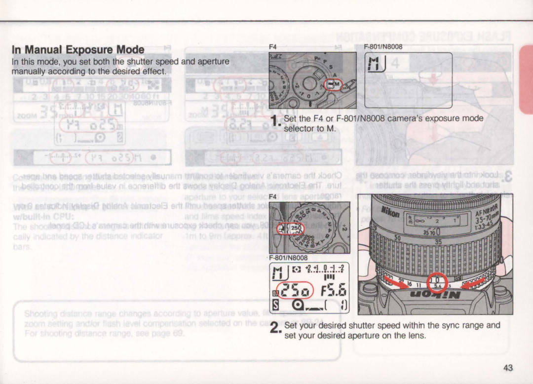 Nikon SB-24 instruction manual Manual Exposure Mode 