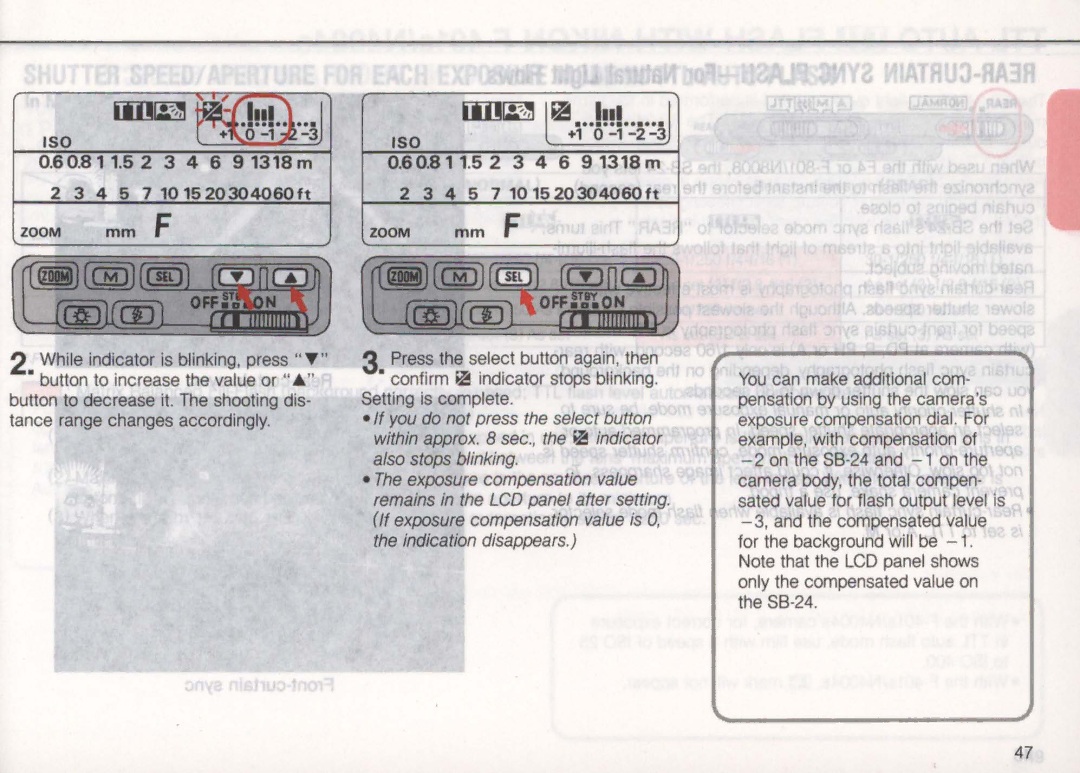 Nikon SB-24 instruction manual Illl~ l~...bn.....,J, 60.8 11.5 2 3 4 6 9 1318 m 