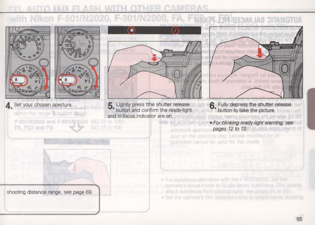 Nikon SB-24 instruction manual For blinking ready-light warning, see pages 12 to 