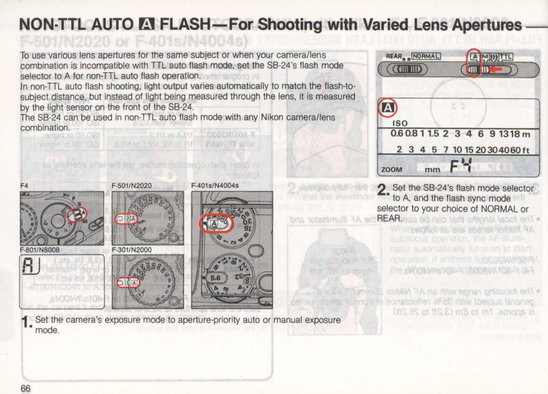 Nikon SB-24 instruction manual Lji~, 0.8 1 1.5 2 3 4 6 91318m 