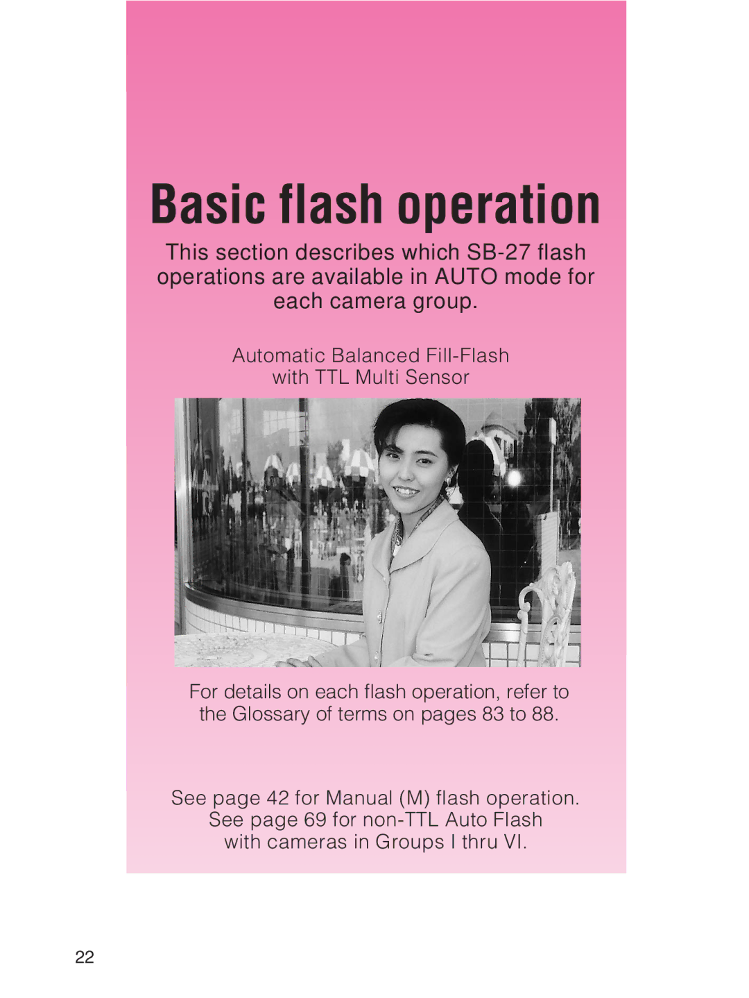 Nikon SB-27 instruction manual Basic flash operation 