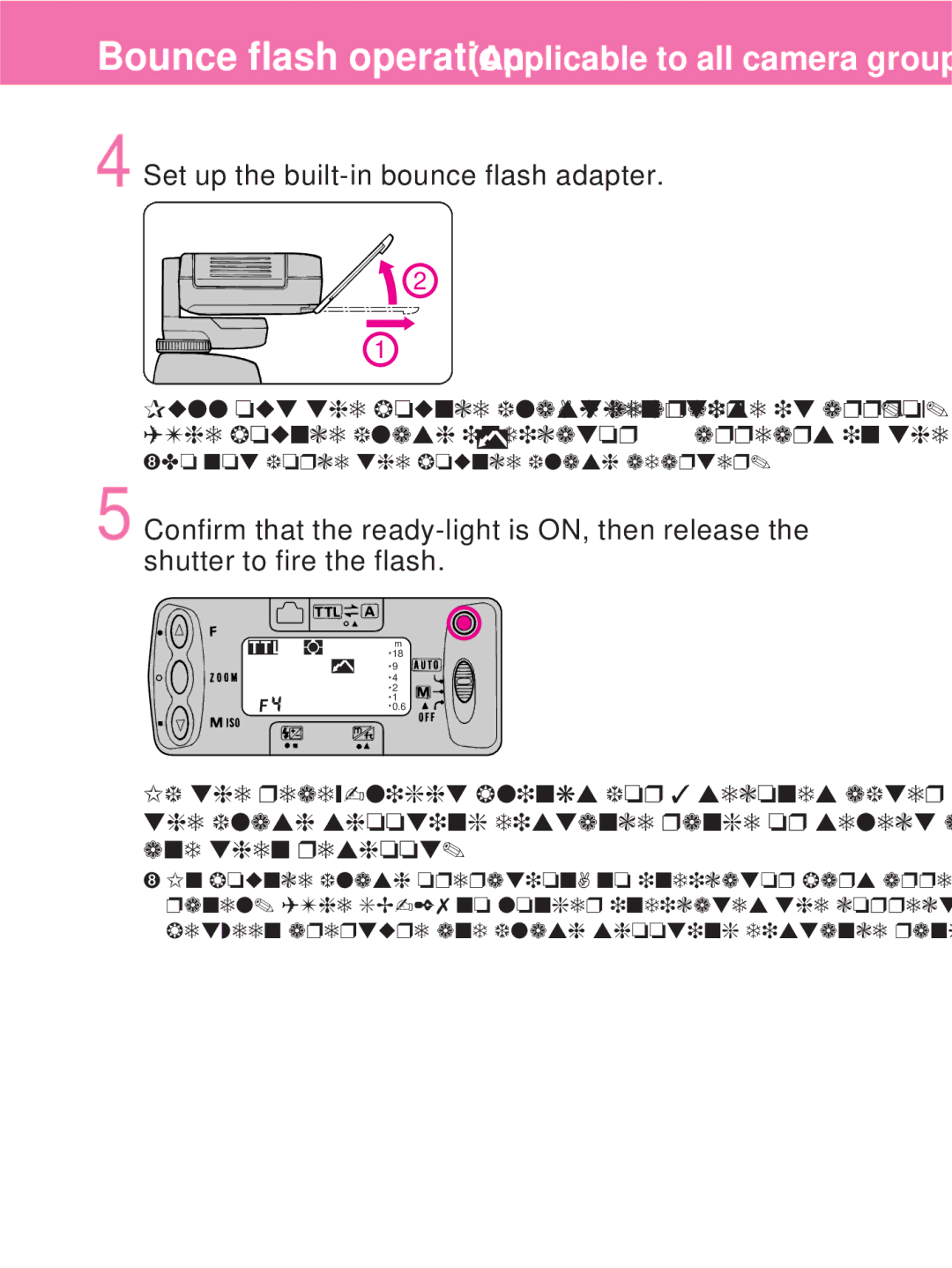 Nikon SB-27 instruction manual Set up the built-in bounce flash adapter 