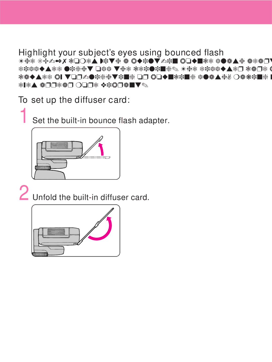 Nikon SB-27 instruction manual Highlight your subject’s eyes using bounced flash, To set up the diffuser card 