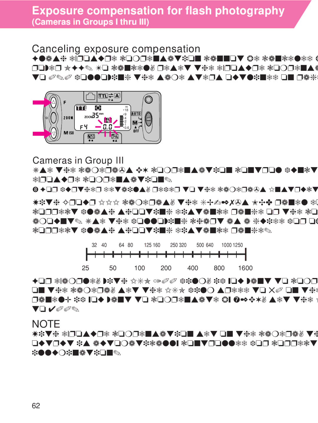 Nikon SB-27 Exposure compensation for flash photography, Canceling exposure compensation, Cameras in Group 