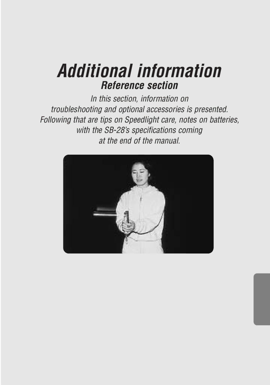 Nikon SB-28 instruction manual Additional information 