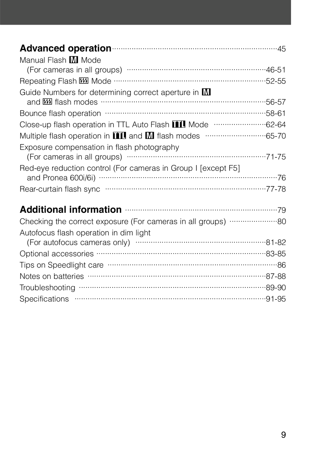 Nikon SB-28 instruction manual Manual Flash ƒ Mode 