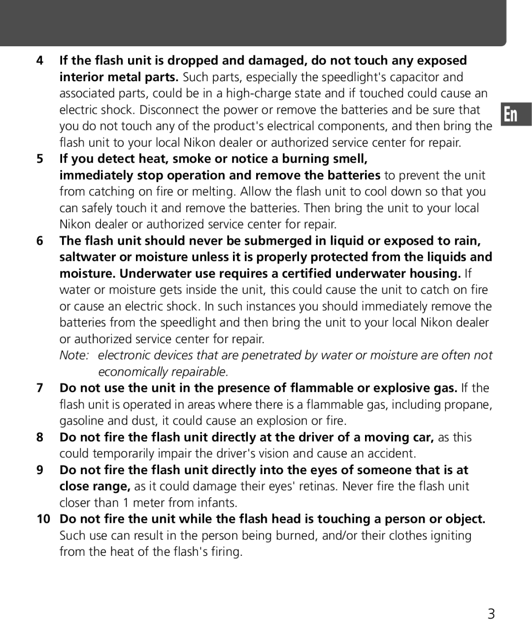 Nikon SB-400 instruction manual 