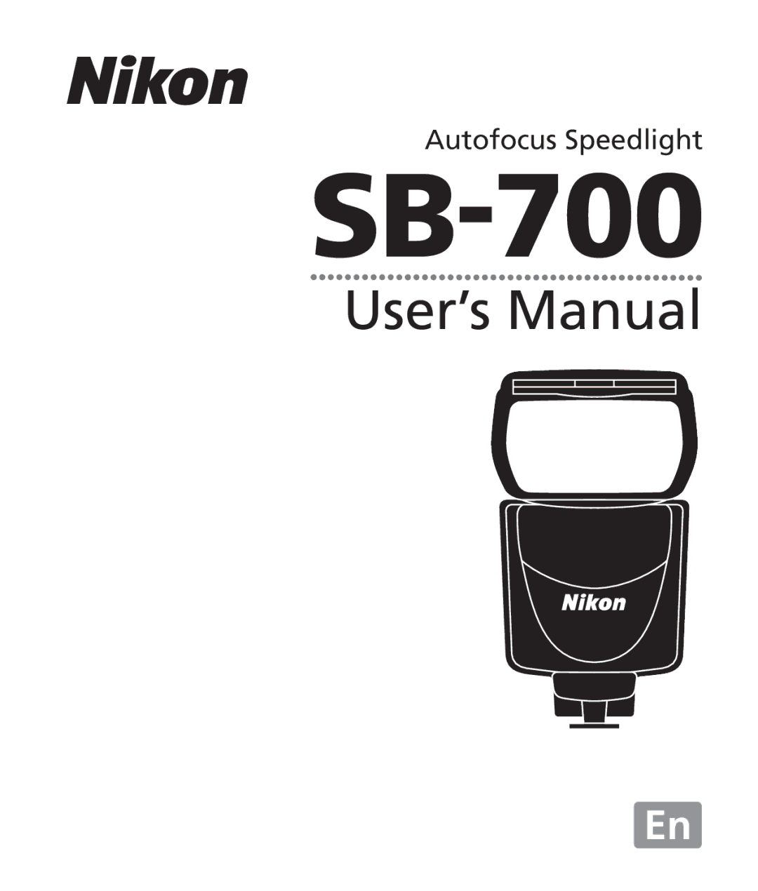 Nikon SB 700 user manual SB-700 