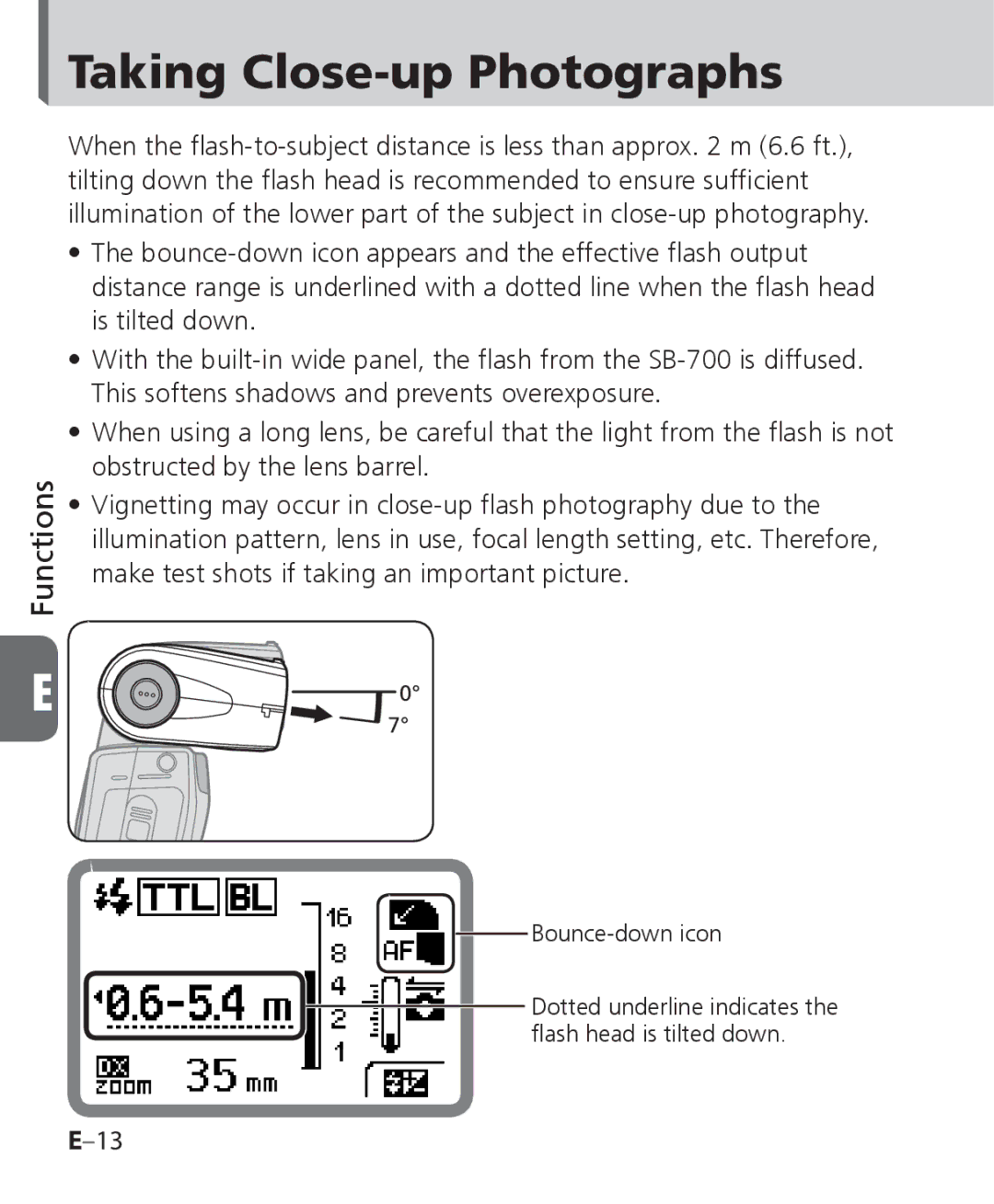 Nikon SB-700, SB 700 user manual Taking Close-up Photographs 