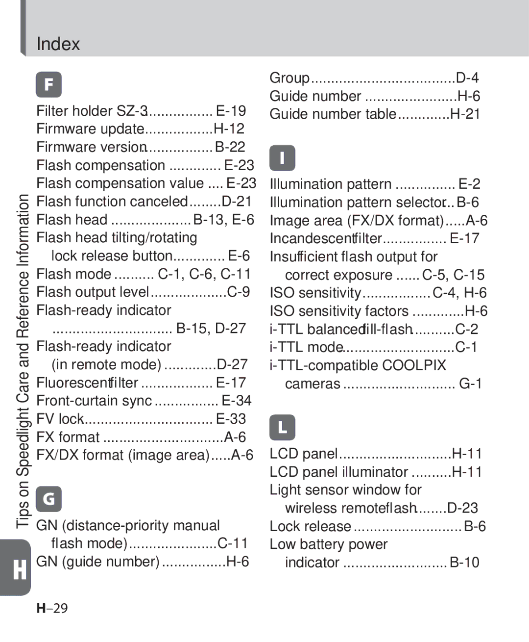 Nikon SB-700, SB 700 user manual 13, E-6 