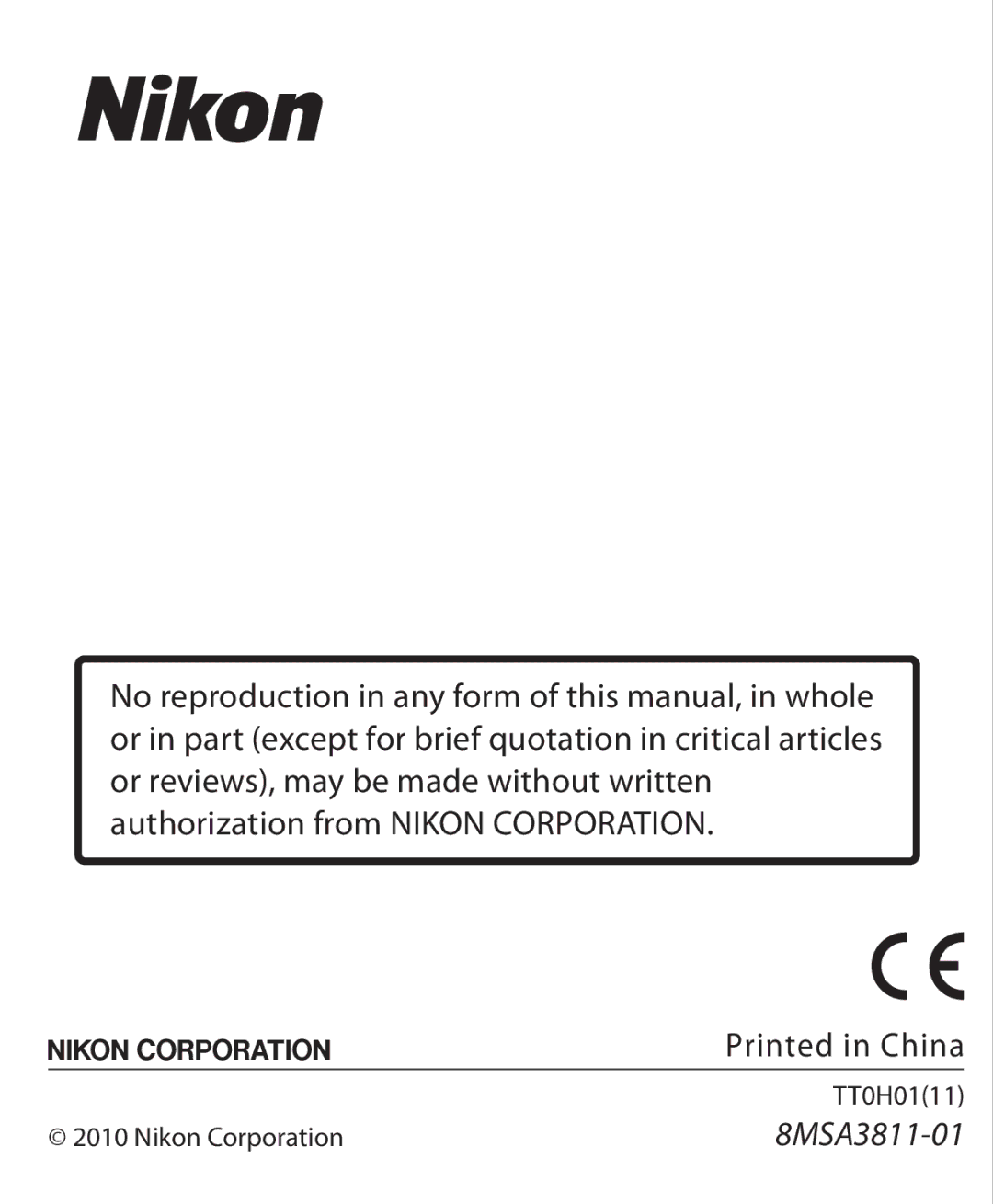 Nikon SB-700, SB 700 user manual 8MSA3811-01 