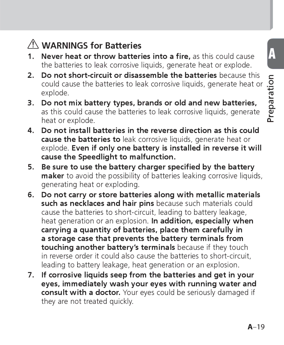 Nikon SB 700, SB-700 user manual Preparation 