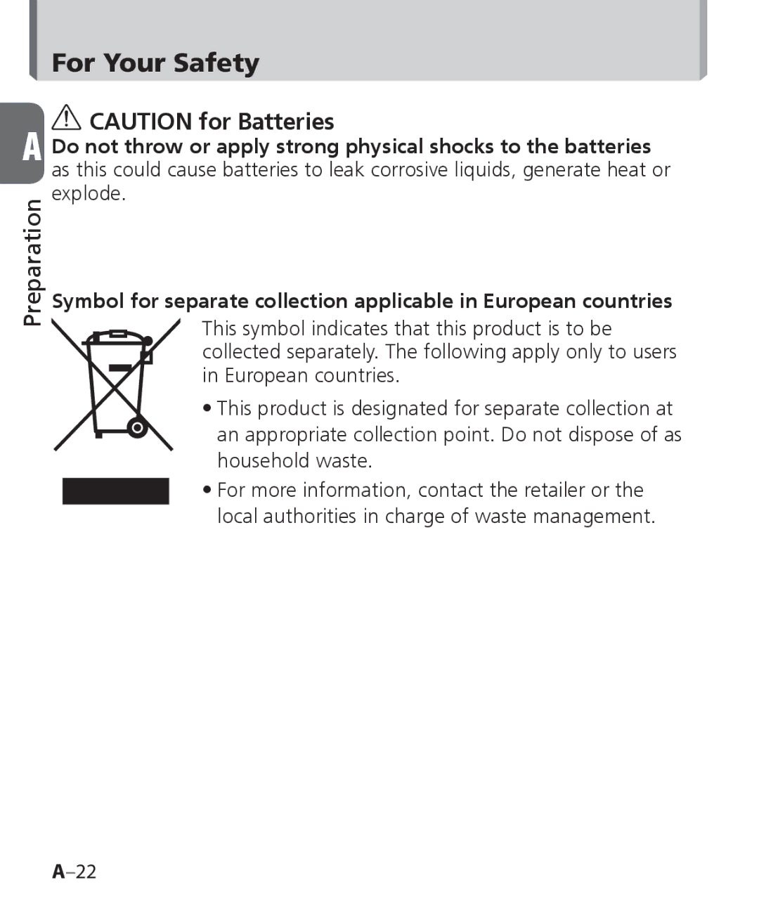 Nikon SB-700, SB 700 user manual For Your Safety 