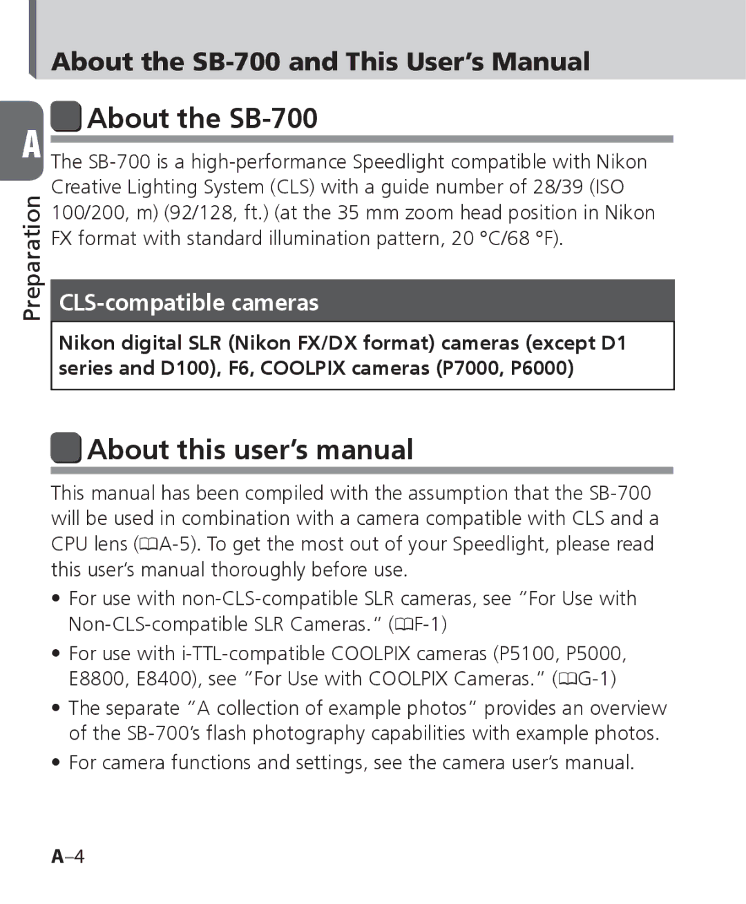 Nikon SB 700 user manual About this user’s manual, About the SB-700 and This User’s Manual 