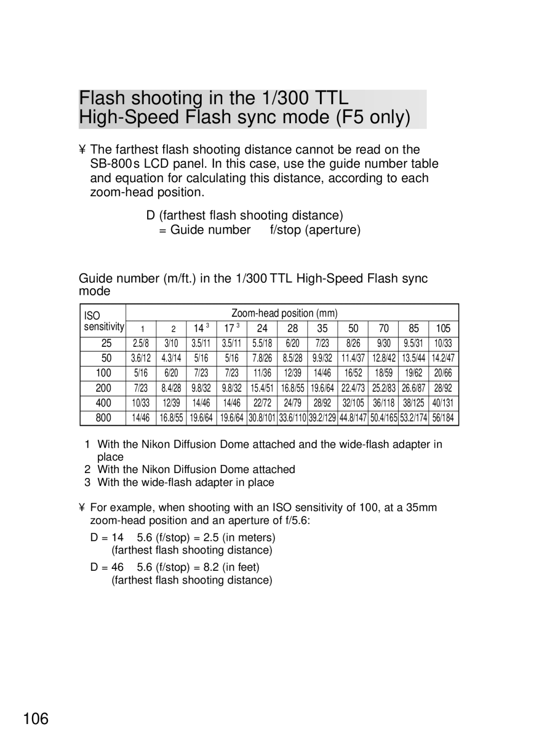 Nikon SB-800 instruction manual 106 