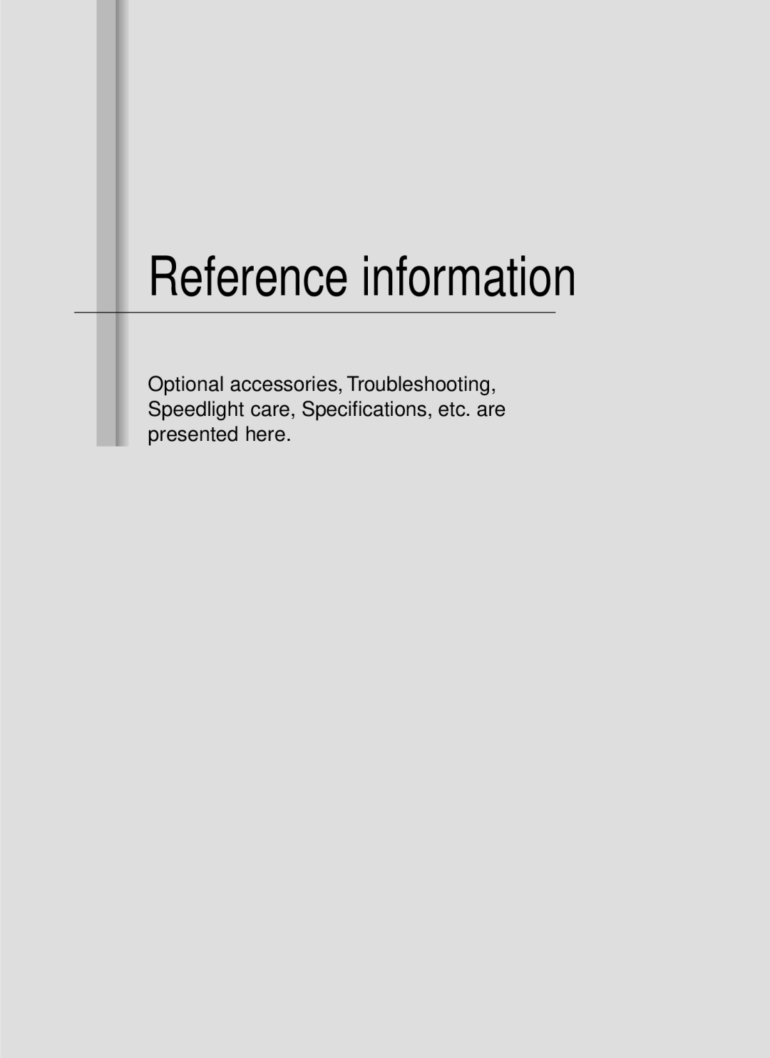 Nikon SB-800 instruction manual Reference information 