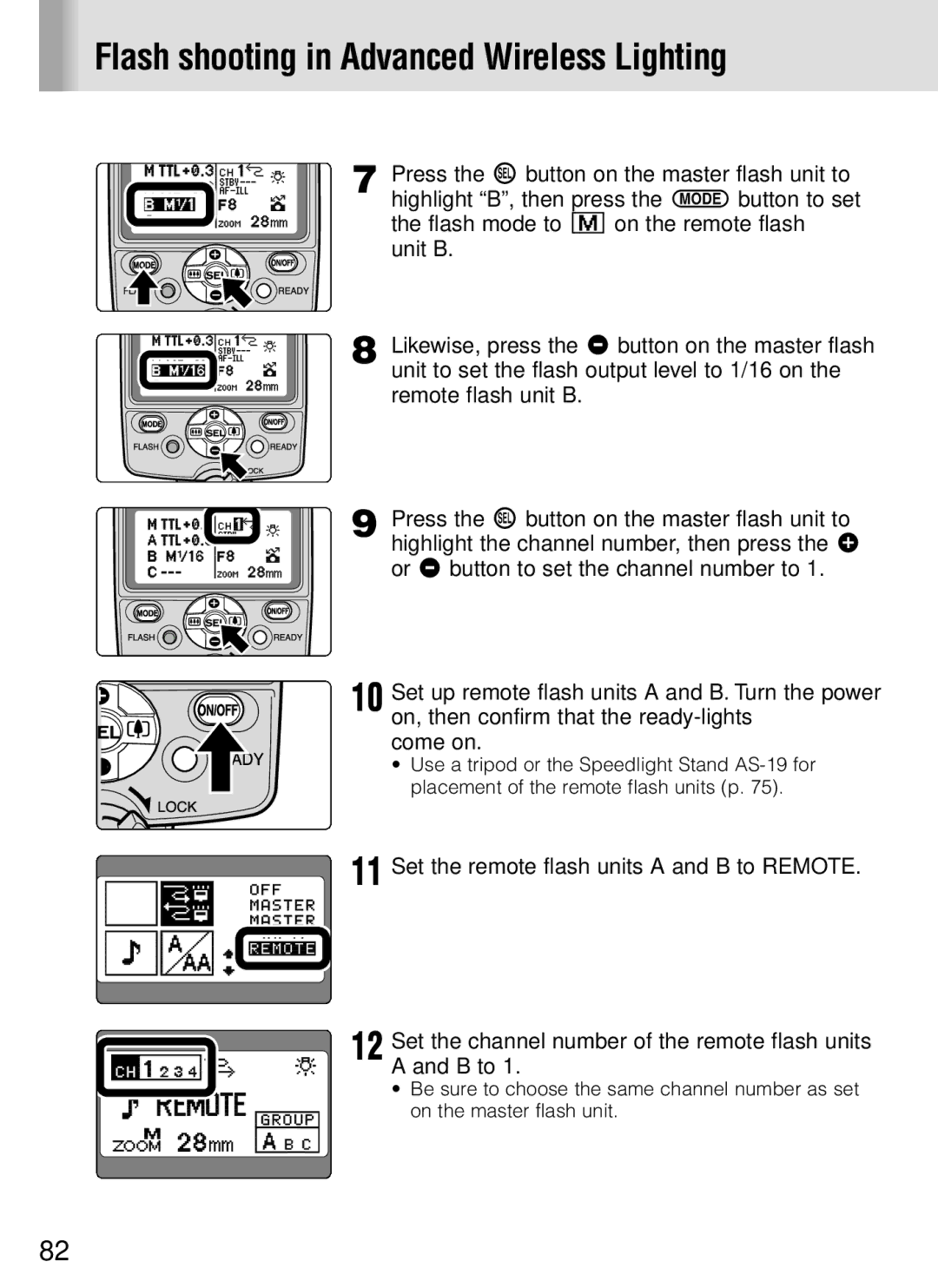 Nikon SB-800 instruction manual Flash shooting in Advanced Wireless Lighting 