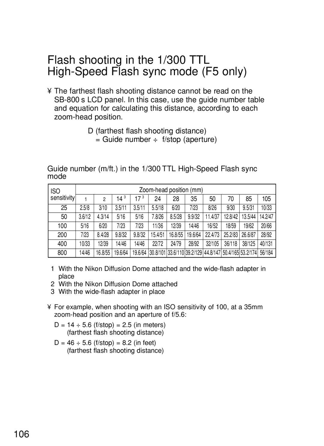 Nikon SB-800 instruction manual 106 